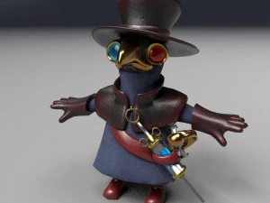 little plague doctor 3D Model