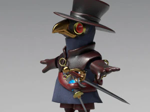 little plague doctor 3D Model