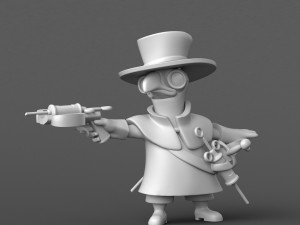 battle plague doctor figurine 3d print model 3D Print Model