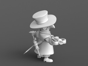 battle plague doctor figurine 3d print model 3D-printmodel