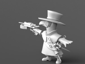 battle plague doctor figurine 3d print model 3D-printmodel