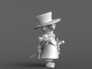 battle plague doctor figurine 3d print model 3D-printmodel
