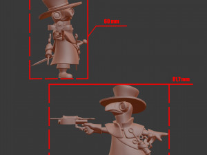 battle plague doctor figurine 3d print model 3D-printmodel