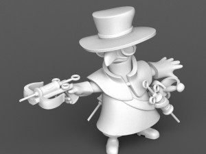 battle plague doctor figurine 3d print model 3D-printmodel