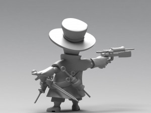 battle plague doctor figurine 3d print model 3D-printmodel