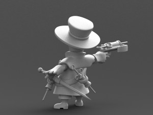 battle plague doctor figurine 3d print model 3D-printmodel