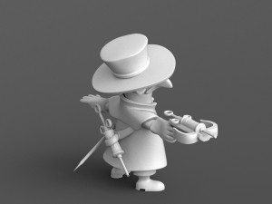 battle plague doctor figurine 3d print model 3D-printmodel