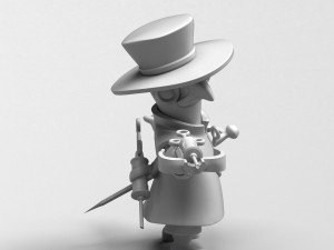 battle plague doctor figurine 3d print model 3D-printmodel