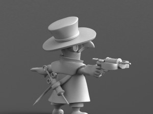 battle plague doctor figurine 3d print model 3D-printmodel