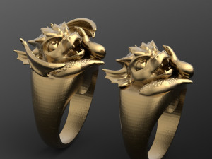 ring with a small dragon 3Dプリントモデル