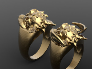 ring with a small dragon 3Dプリントモデル