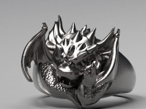 ring with a small dragon 3Dプリントモデル