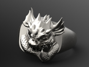 ring with a small dragon 3Dプリントモデル