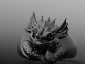 ring with a small dragon 3Dプリントモデル