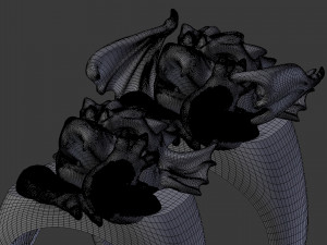 ring with a small dragon 3Dプリントモデル