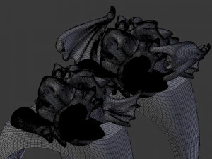 ring with a small dragon 3D Print Model