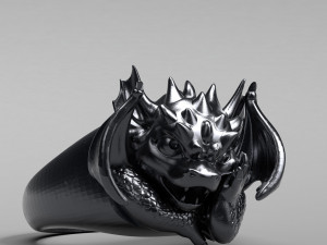 ring with a small dragon 3Dプリントモデル