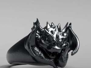 ring with a small dragon 3D Print Model