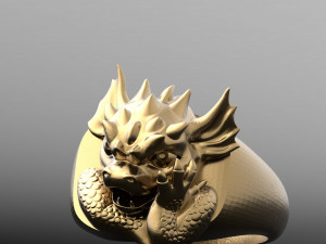 ring with a small dragon 3Dプリントモデル