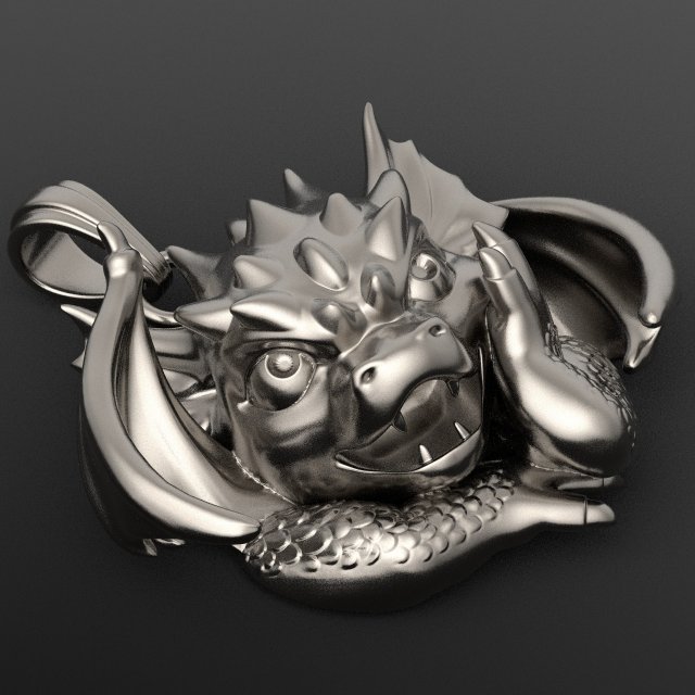 small winged dragon pendant Modelo de Impressão 3D .c4d .max .obj .3ds .fbx .stl .blend 