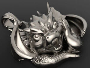 kleiner gefl&uuml;gelter Drachenanh&auml;nger 3D Druckmodell