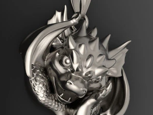 small winged dragon pendant 3D Print Model