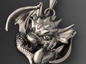 small winged dragon pendant Modelo de Impressão 3D