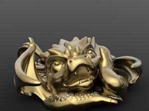 small winged dragon pendant Modelo de Impressão 3D