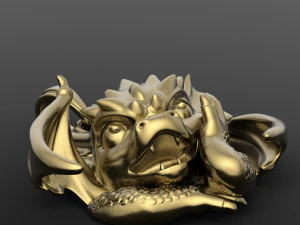 small winged dragon pendant 3D Print Model