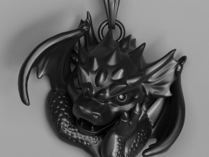 small winged dragon pendant Modelo de Impressão 3D