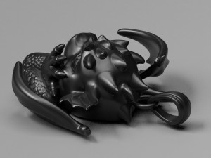 small winged dragon pendant Modelo de Impressão 3D