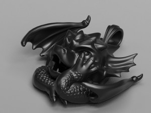 small winged dragon pendant Modelo de Impressão 3D