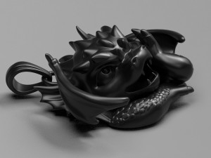 small winged dragon pendant Modelo de Impressão 3D