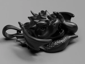 small winged dragon pendant 3D Print Model