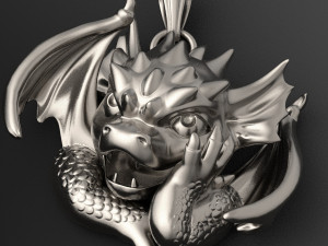 small winged dragon pendant Modelo de Impressão 3D