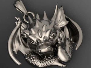 small winged dragon pendant 3D Print Model