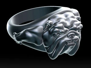 Кольцо английского бульдога stl для 3D-принтера 3D Принт Модель