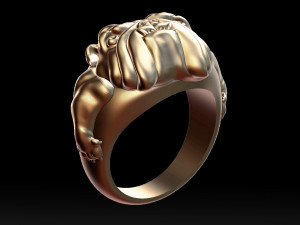 english bulldog ring stl for 3d printer 3Dプリントモデル
