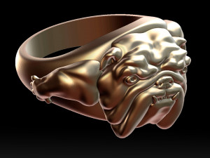 english bulldog ring stl for 3d printer 3Dプリントモデル