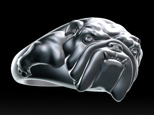 english bulldog ring stl for 3d printer 3Dプリントモデル