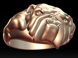 english bulldog ring stl for 3d printer 3Dプリントモデル