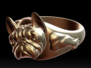 english bulldog ring stl for 3d printer 3D प्रिंट मॉडल
