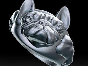 english bulldog ring stl for 3d printer 3D प्रिंट मॉडल