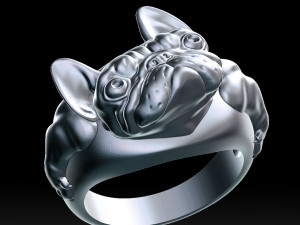 english bulldog ring stl for 3d printer 3D प्रिंट मॉडल