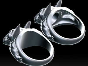 english bulldog ring stl for 3d printer 3D प्रिंट मॉडल