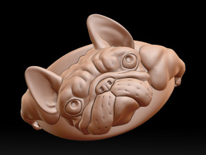 english bulldog ring stl for 3d printer 3D प्रिंट मॉडल