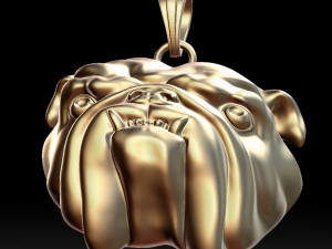english bulldog pendant for 3d printer Model Cetak 3D