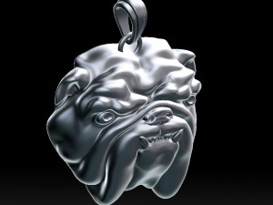 english bulldog pendant for 3d printer Model Cetak 3D