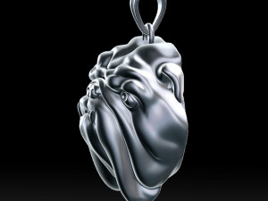 english bulldog pendant for 3d printer Model Cetak 3D
