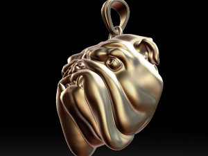 english bulldog pendant for 3d printer Model Cetak 3D